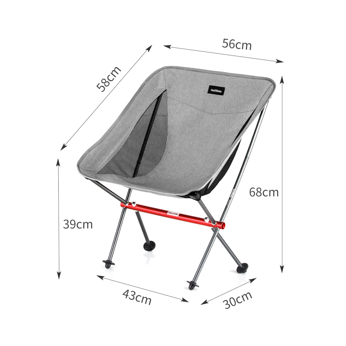 Naturehike Camping Chair, Foldable Chair with Storage Bag, Outdoor Portable Chai
