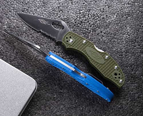 Firebird GANZO F759MS-GR Serrated Blade Pocket Folding Knife 440C