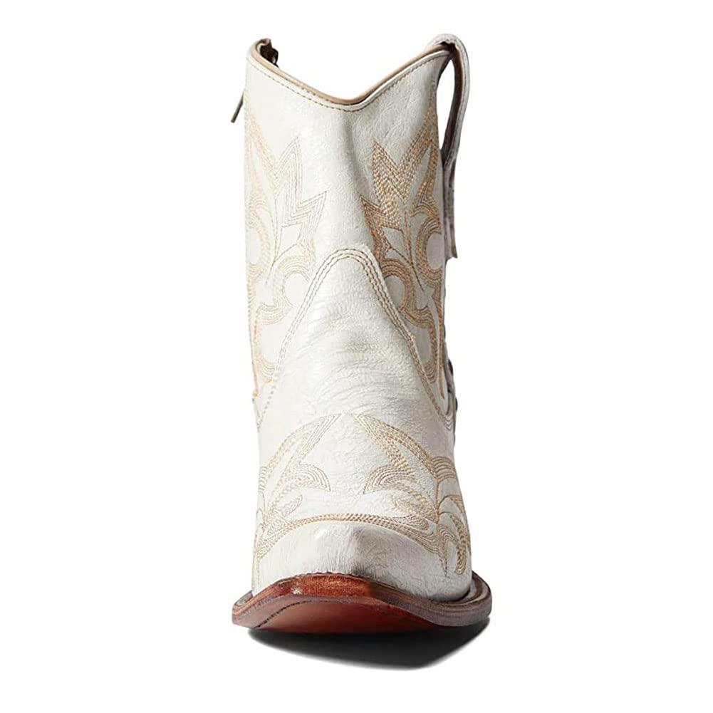 Corral Boots Women's Embroidery & Zipper Ankle Boots | Snip Toe Low Heel Cowhide, view 4