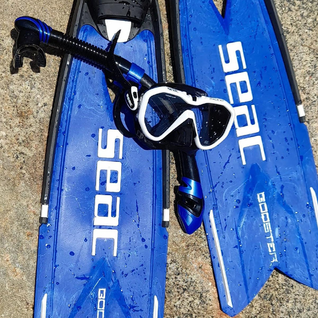 Seac Booster Freedive Fins - Blue Camouflage, 6.5-7, view 5