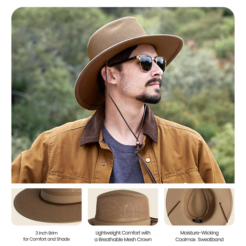 Henschel Hats Aussie Mesh Breezer - Packable Mesh Sun Hat - Crushable Hat for Me, view 6