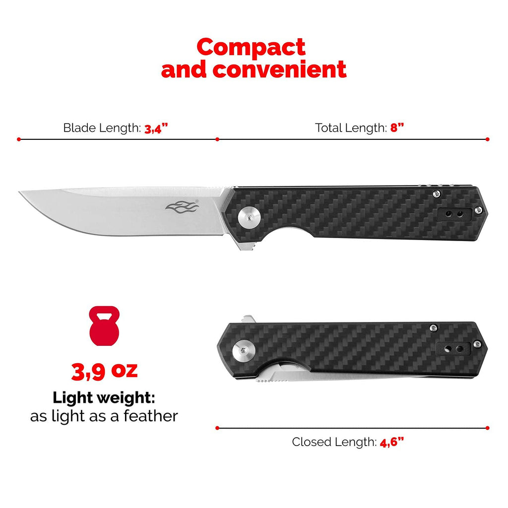 GANZO Firebird FH11 Top Pocket Folding Knife D2 Steel Flip, view 3
