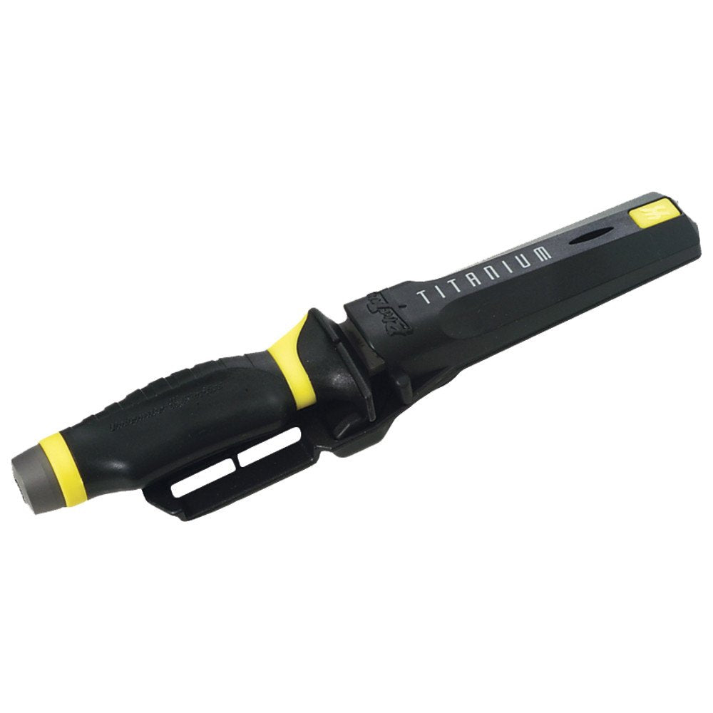 Underwater Kinetics Blue Tang Titanium Dive Knife, Drop Point, Yellow (Old Versi