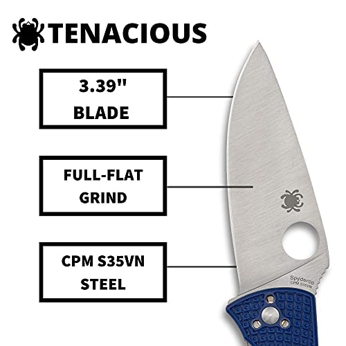 Spyderco Tenacious Lightweight Folding Utility Pocket Knife with 3.39
