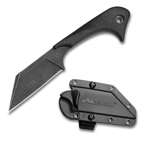 OUTDOOR EDGE LeHawk Tactical Utility Knife - Blackstone Blade, Rubber Handle