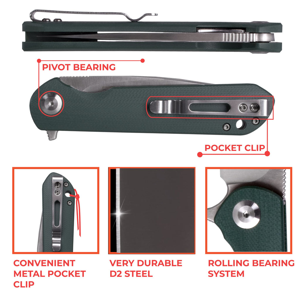 Firebird GANZO FH41S-GB Ball Bearing Pocket Folding Knife, view 4
