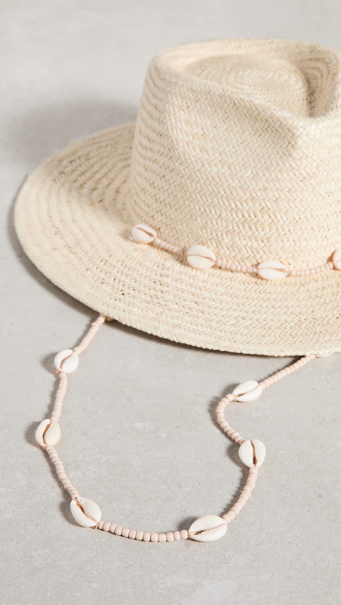 Lack of Color Women's Seashells Straw Fedora, Natural, S