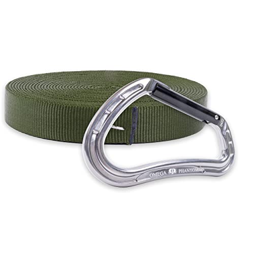 Rock-N-Rescue Heavyweight Nylon Tubular Webbing OD Green 25 ft Bundle w/Phantom