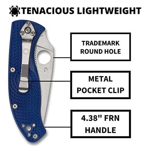 Spyderco Tenacious Lightweight Folding Utility Pocket Knife with 3.39, view 4