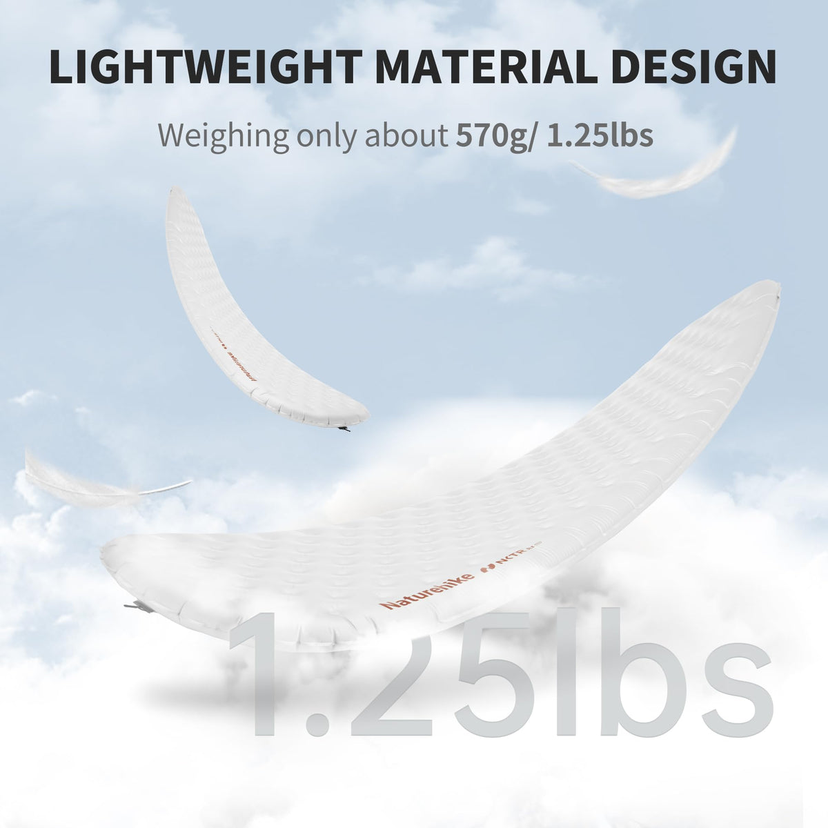 Naturehike 1.76LB Ultralight Self Inflating Sleeping Pad, Patchworkable Sleeping
