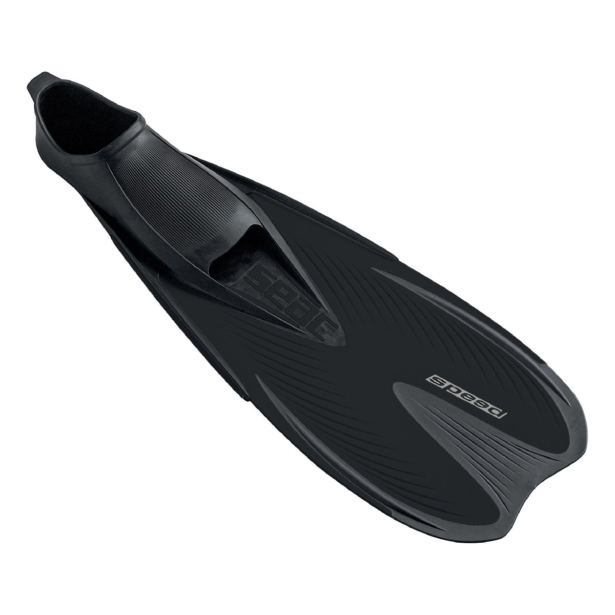 Seac Speed Snorkeling Fins - Black, 42/43