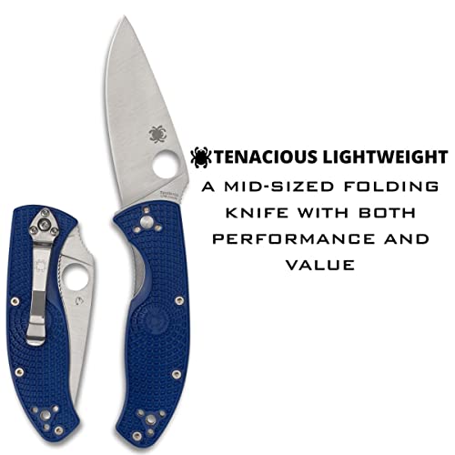 Spyderco Tenacious Lightweight Folding Utility Pocket Knife with 3.39