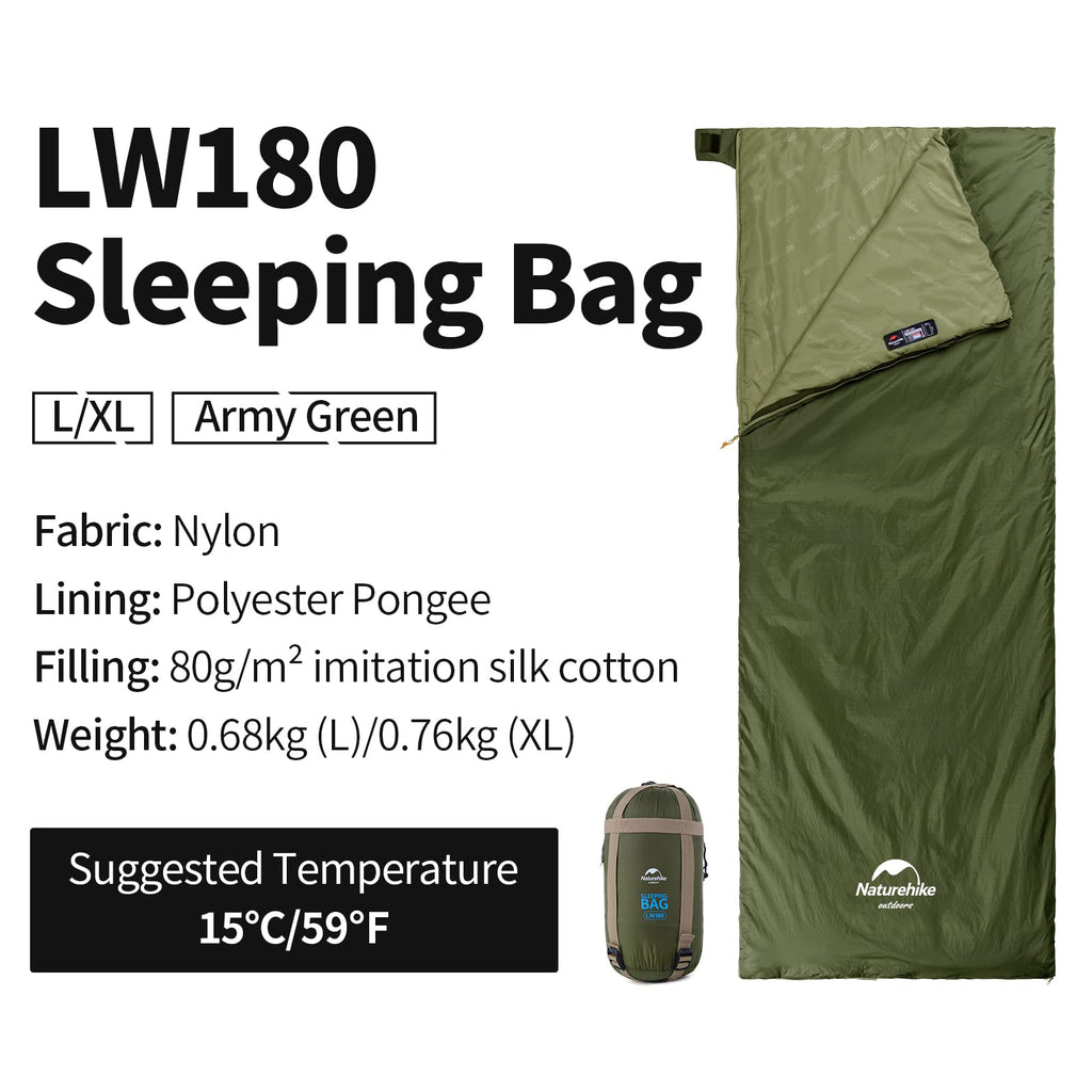 Naturehike Lightweight Sleeping Bag, Compact Ultralight Sleeping Bag, Envelope B, view 2