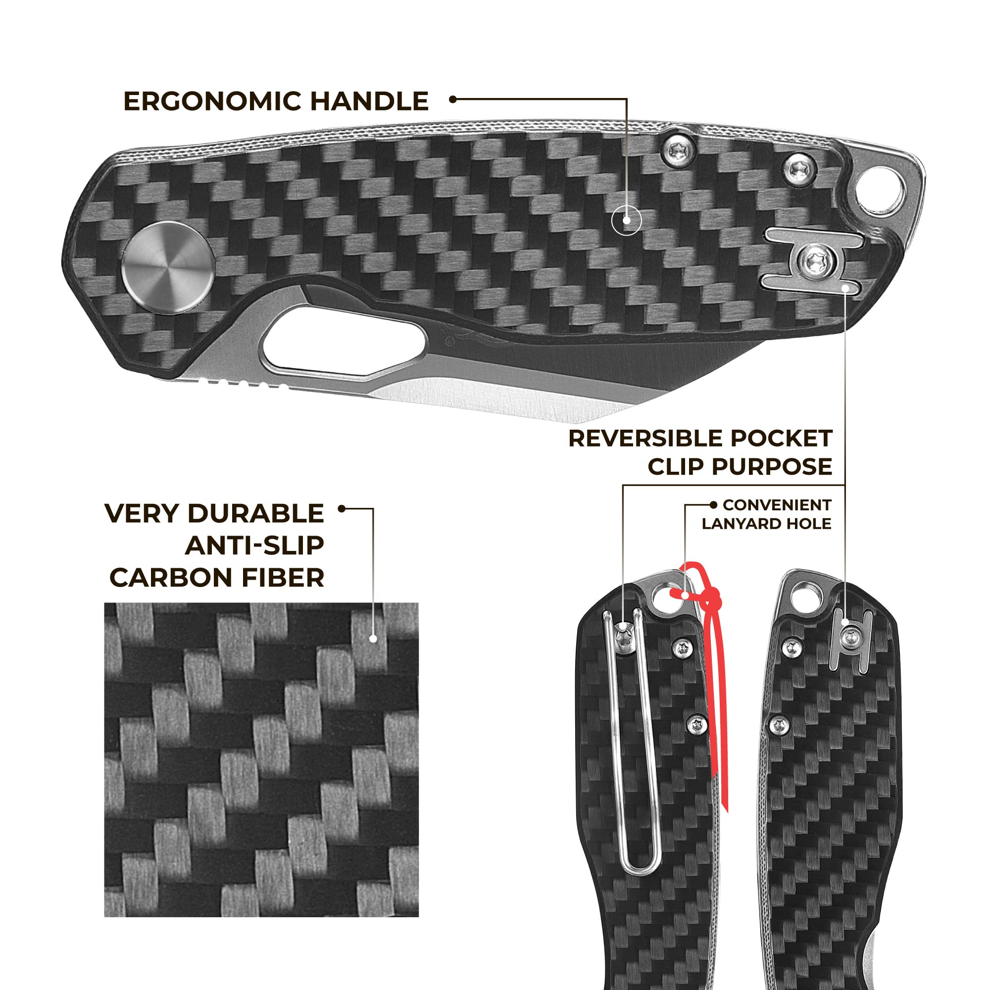 Firebird GANZO FH924-CF Ball Bearing Pocket Folding Knife