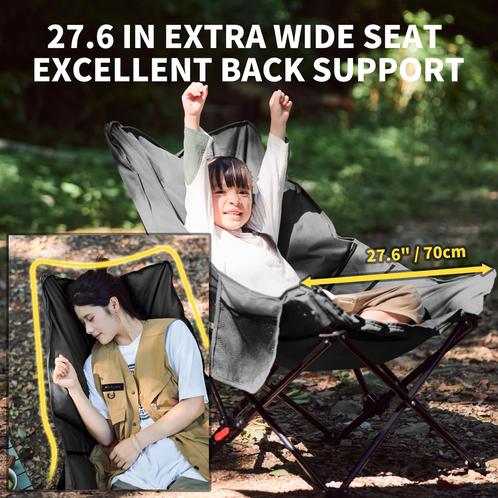 Naturehike Seastar Padded Camping Chair, Oversized 2-Position Adjustable Folding, view 5