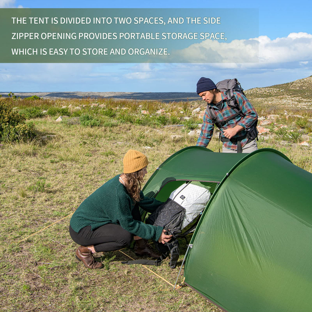Naturehike Opalus Backpacking Tent 2-4 Person Lightweight Waterproof Camping Ten