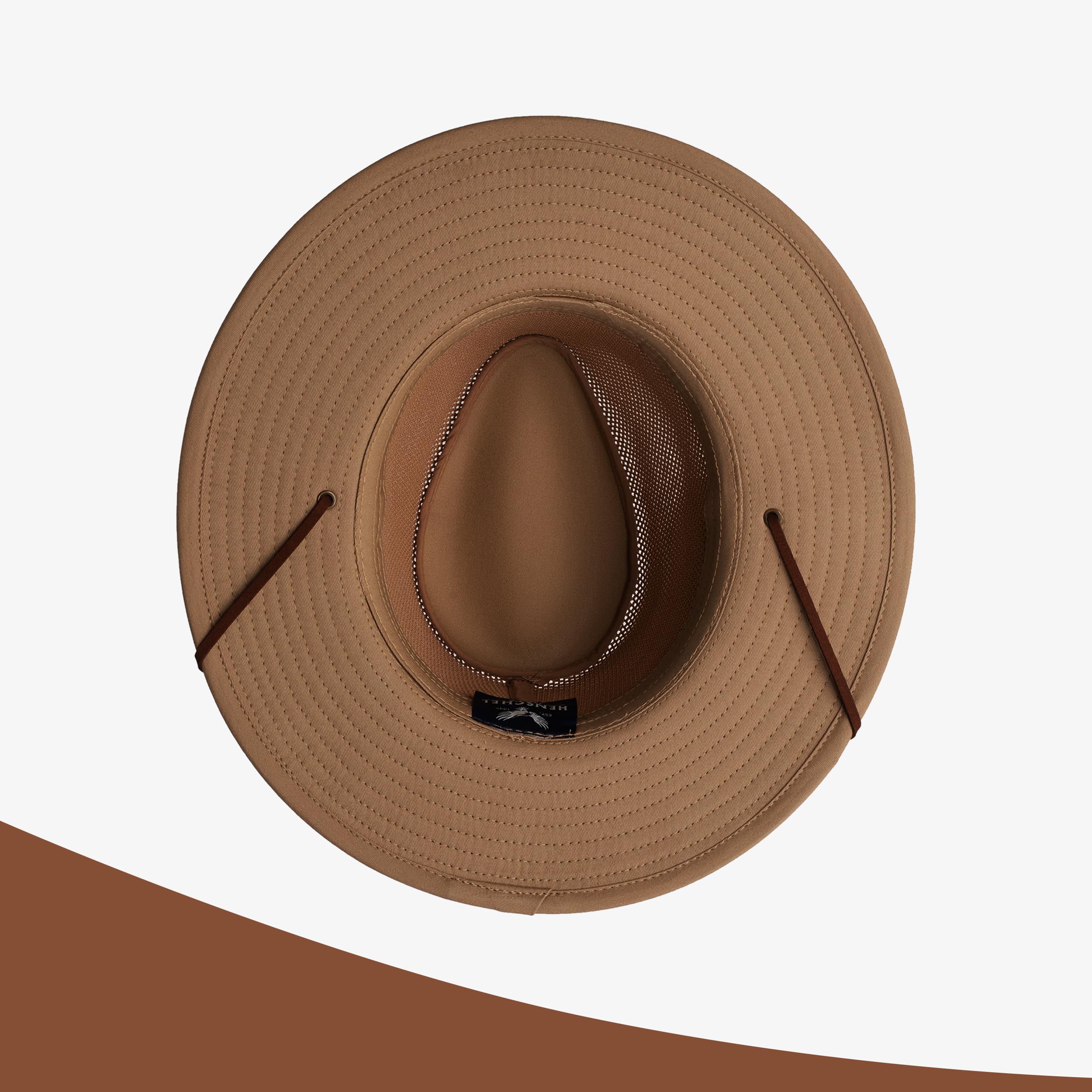 Henschel Hats Aussie Breezer Original - Wide-Brim Sun Hat for Men with Adjustabl