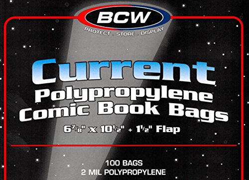 5 Packs - 500 Current Comic Book Bags