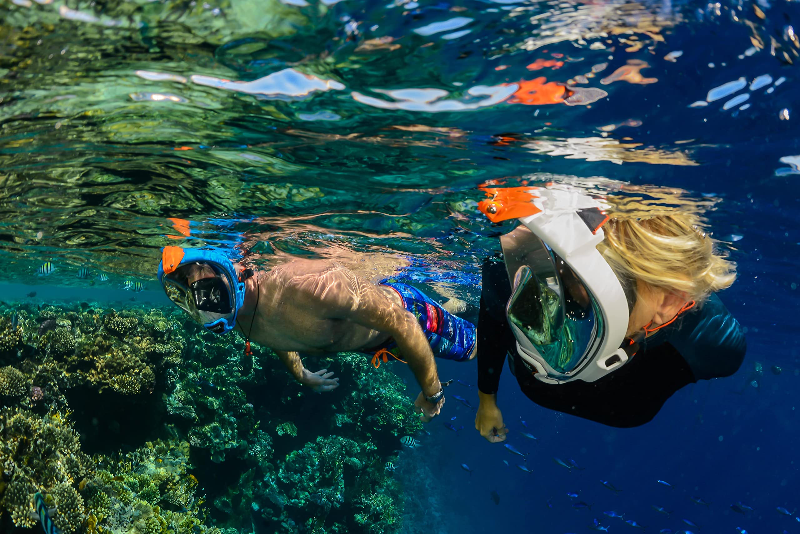OCEAN REEF - Aria QR+ Quick Release Full Face Snorkel Mask with Snorkel