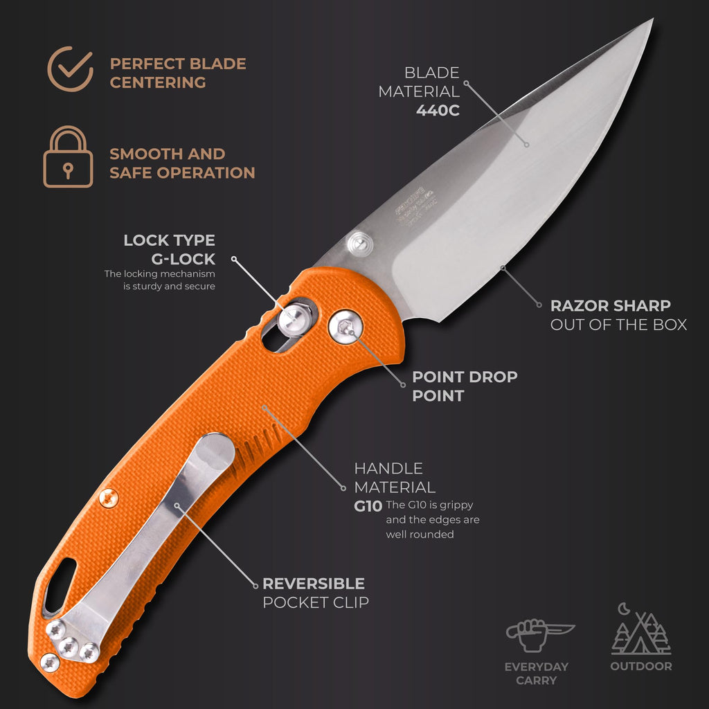 Firebird GANZO F753M1 Pocket Folding Knife G-10 Anti-Slip, view 3