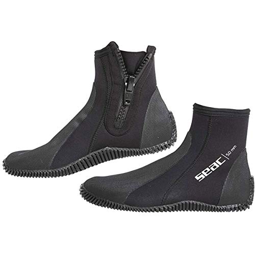 SEAC Standard Neoprene Boot, Black, Small (7/8)