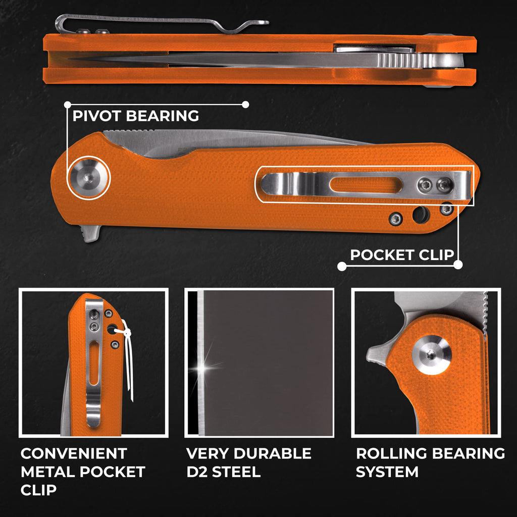 Firebird GANZO FH41S-OR Ball Bearing Pocket Folding, view 4