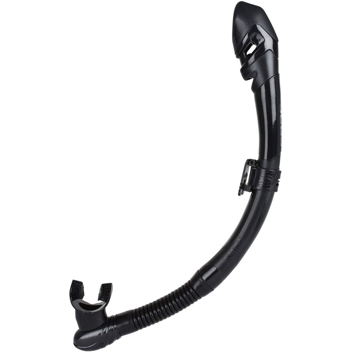 SEAC Vortex Dry Adult Scuba Diving and Snorkeling Dry Snorkel, Black/Black, One