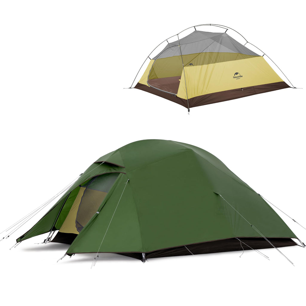 Naturehike Cloud-Up 3 Person Lightweight Backpacking Tent with Footprint - Free