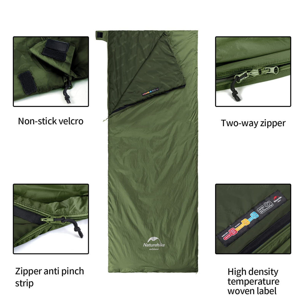 Naturehike Ultralight Sleeping Bag for Adults and Kids, Envelope Waterproof Ligh, view 4