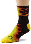 SockGuy Men's Fireball Socks, Black, Large/X-Large