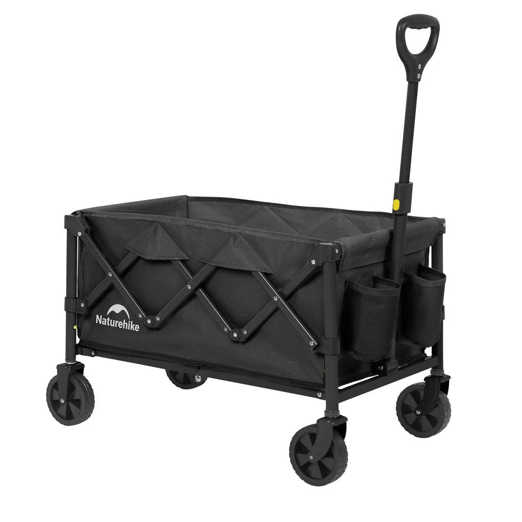Naturehike Collapsible Folding Wagon, 110L Outdoor Foldable Utility Cart with Cu
