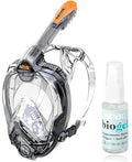 SEAC Libera Full Face Mask with Bio Gel Antifog, Black/Orange - S/M, S-M (P-1700