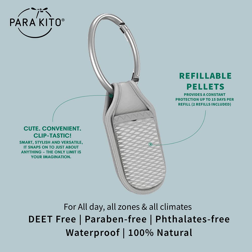 PARA'KITO Mosquito Insect & Bug Repellent Clip w/Natural Essential Oils