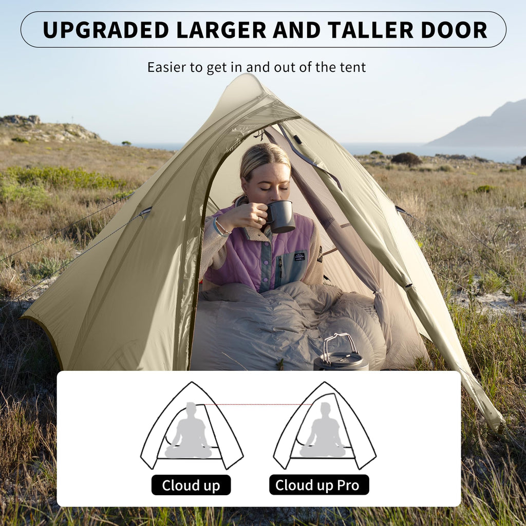 Naturehike Cloud up Pro 2 Person Tent, Double Layer Waterproof Two Person Tent,U, view 4