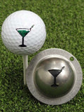 Tin Cup Golf Ball Custom Marker Alignment Tool (Martini)