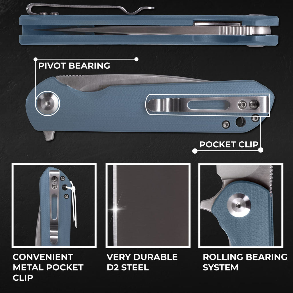 Firebird GANZO FH41S-GY Ball Bearing Pocket Folding Knife, view 4