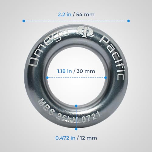 Omega Pacific Rappel Ring - Solid Seamless Aluminum Design, Outdoor Adventure, view 2