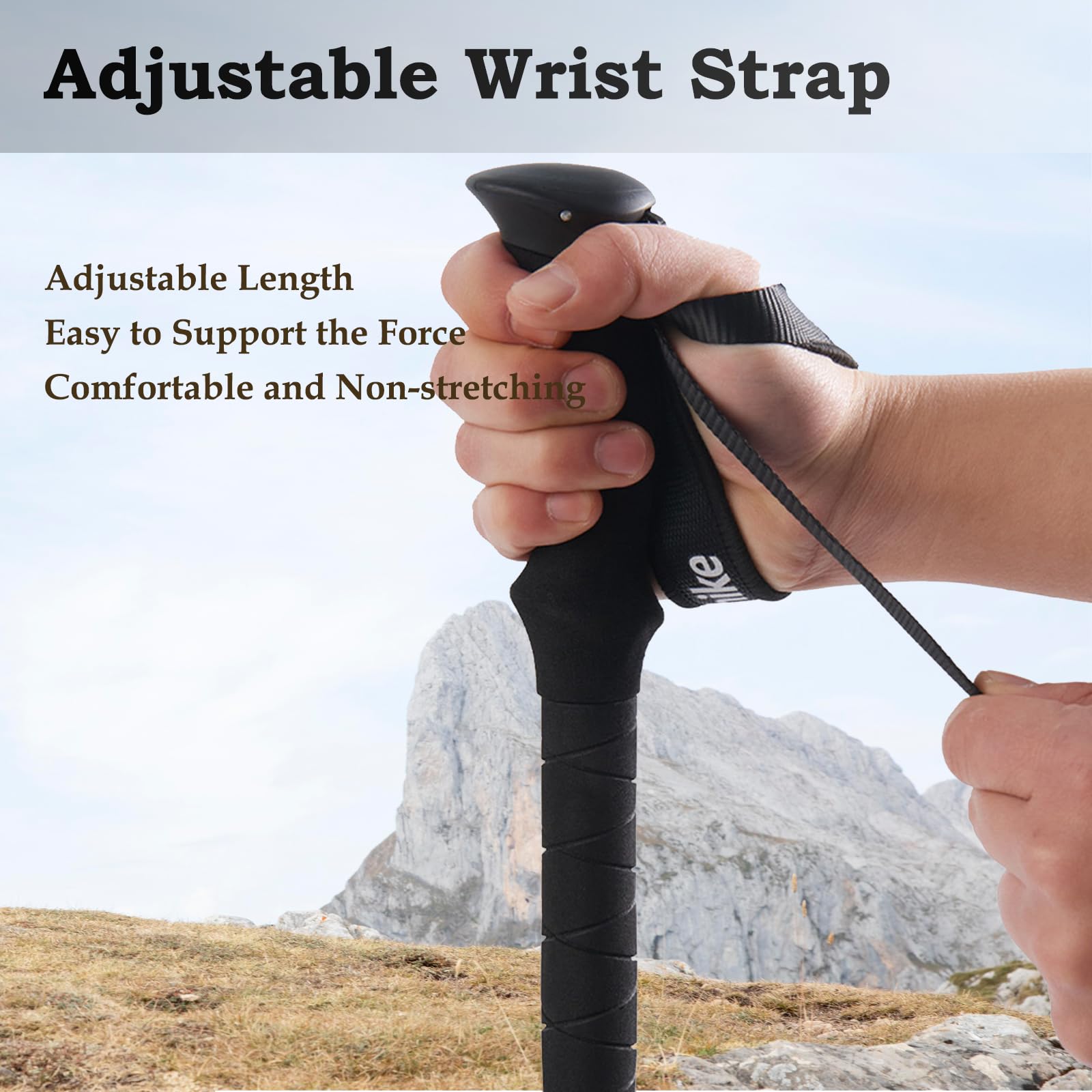 Outdoor Mountaineering Wand Hiking Wand Foldable and Stretchable Lightweight Tac