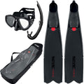 Seac Motus Fin, Mask & Snorkel Set - Black, 8-8.5