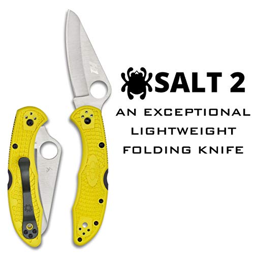 Spyderco Salt 2 Lightweight Knife with 3" H-1, view 2
