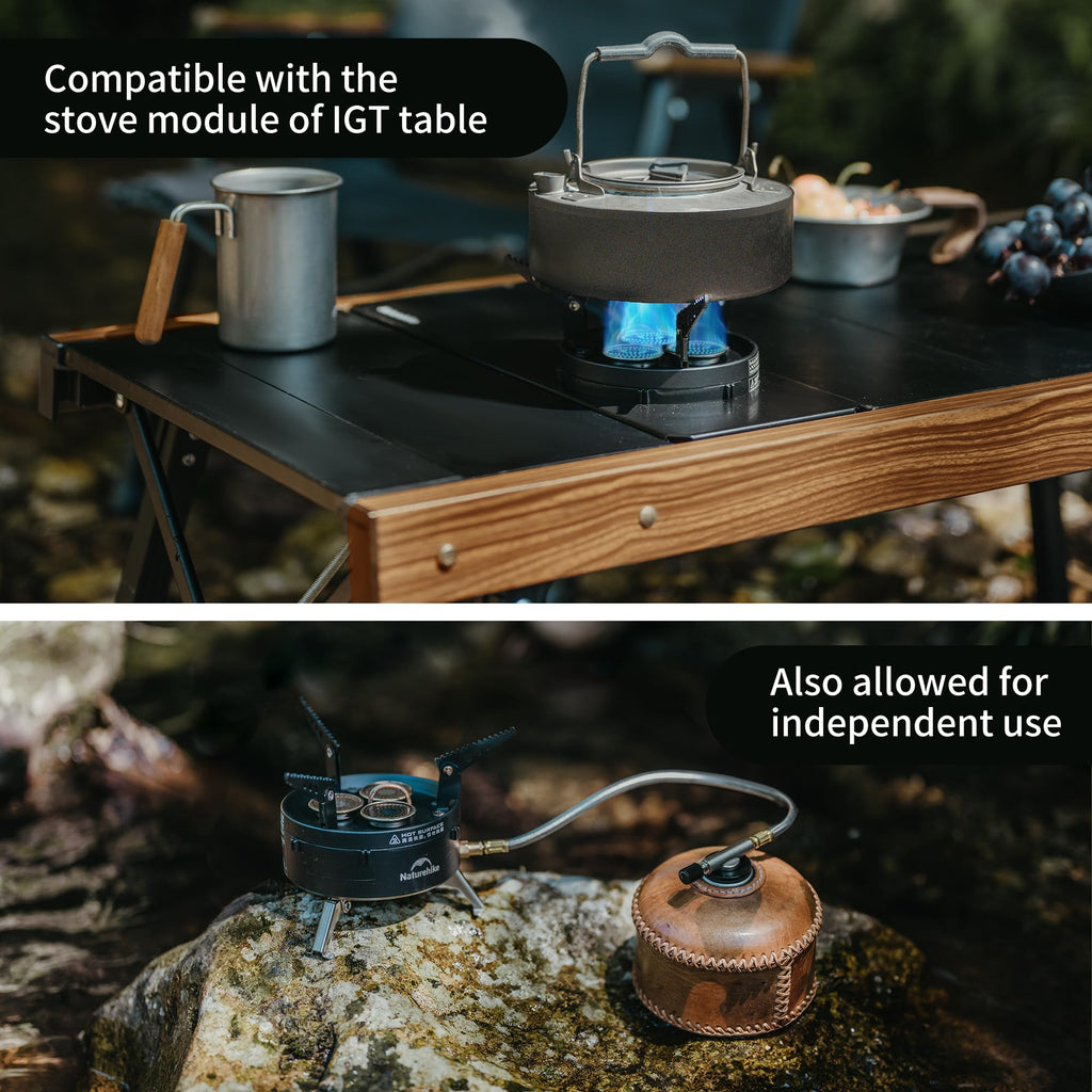 Naturehike Camping Gas Stove for IGT Table, Portable Isobutane Stove with Storag, view 3