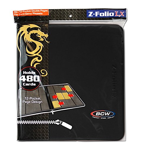 12-Pocket Z-Folio LX Trading Card Albums, Black