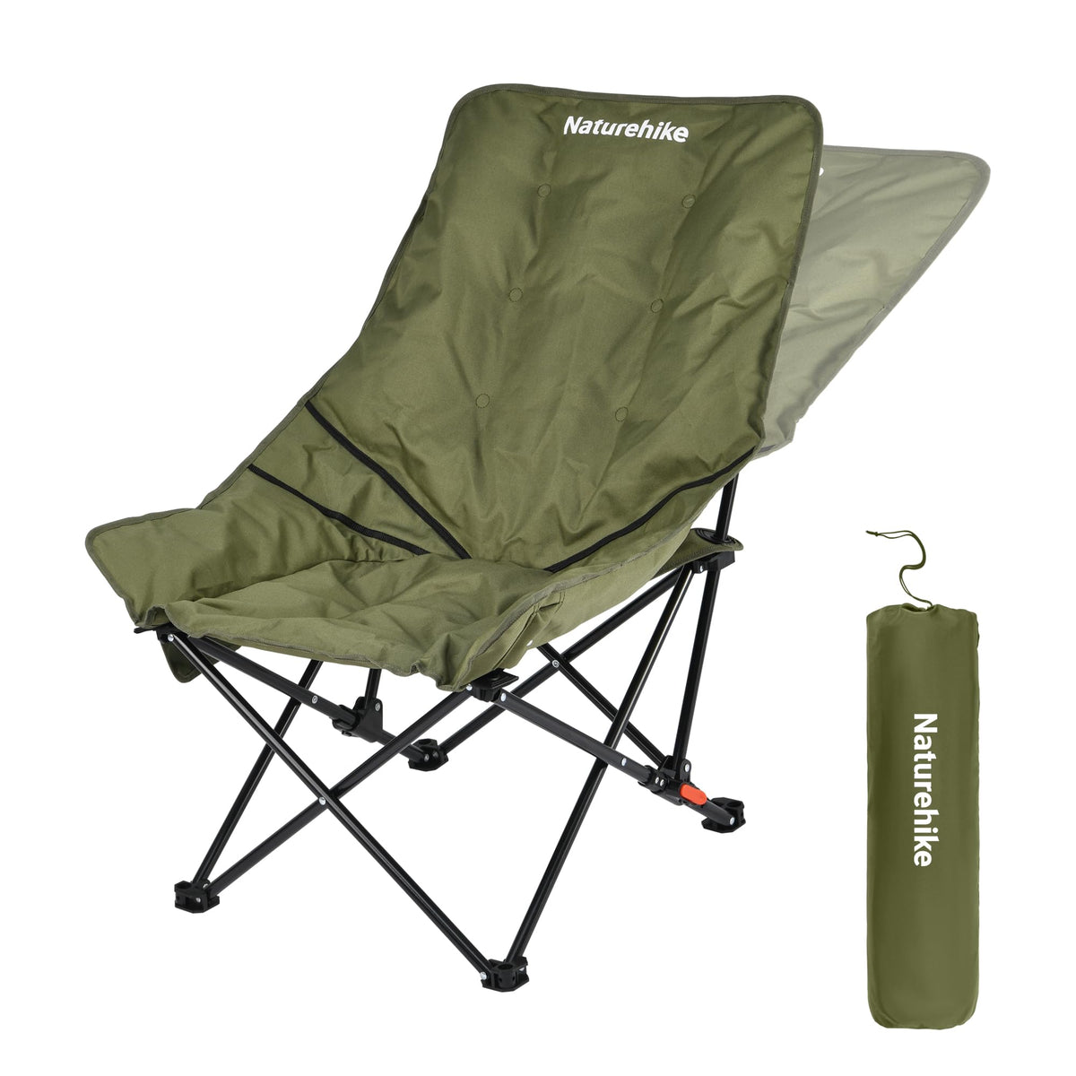Naturehike Seastar Padded Camping Chair, Oversized 2-Position Adjustable Folding