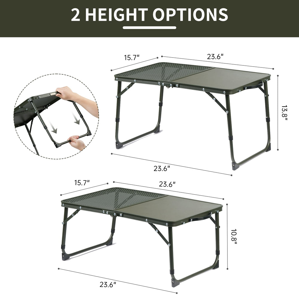 Naturehike Folding Camping Table with Mesh Desktop, Adjustable Aluminum Portable, view 4