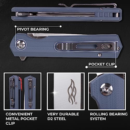 Firebird GANZO FH11S-GY Pocket Folding Knife Ball Bearing D2, view 5
