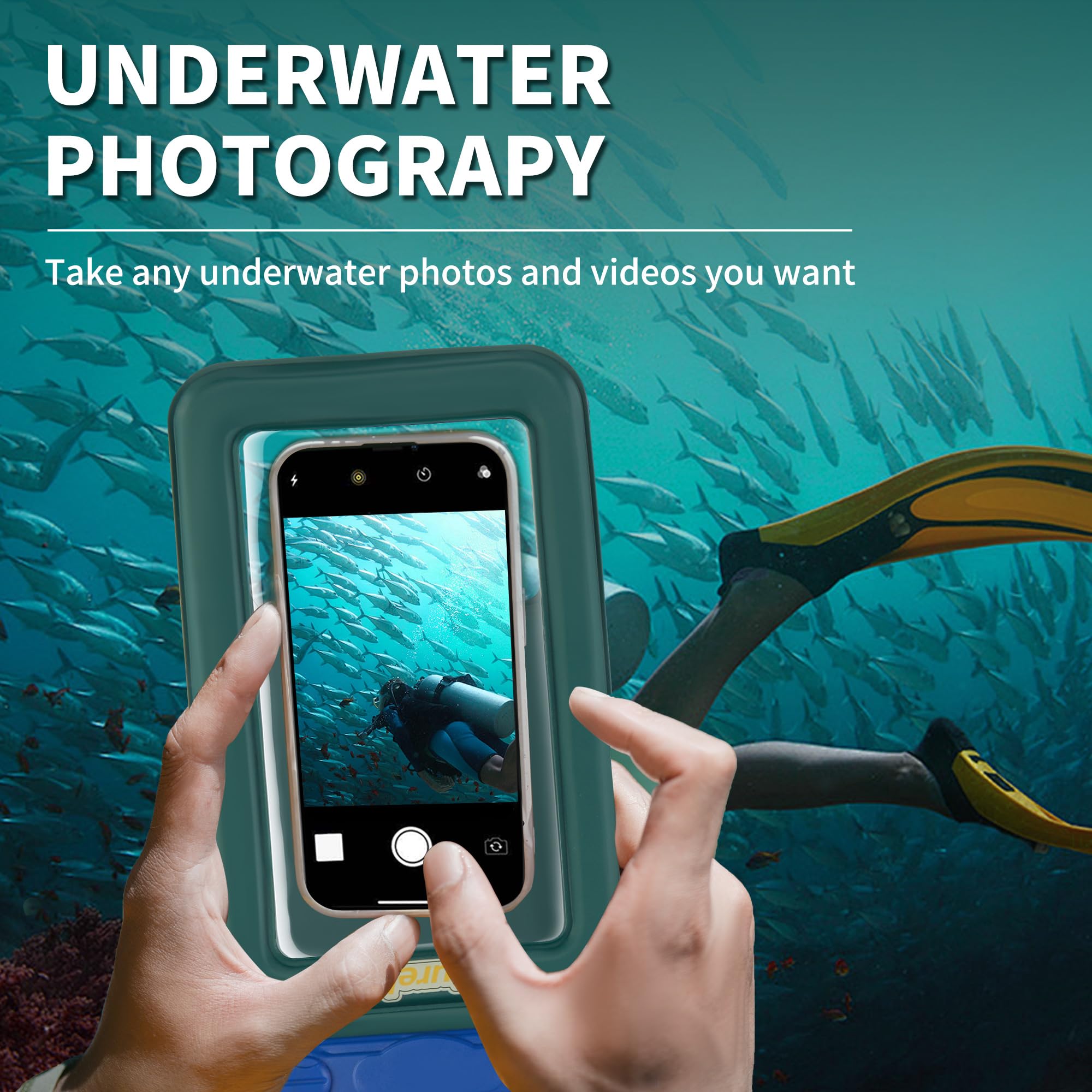 Naturehike IPX8 Floating Waterproof Phone Pouch, Waterproof Phone Case with Lany