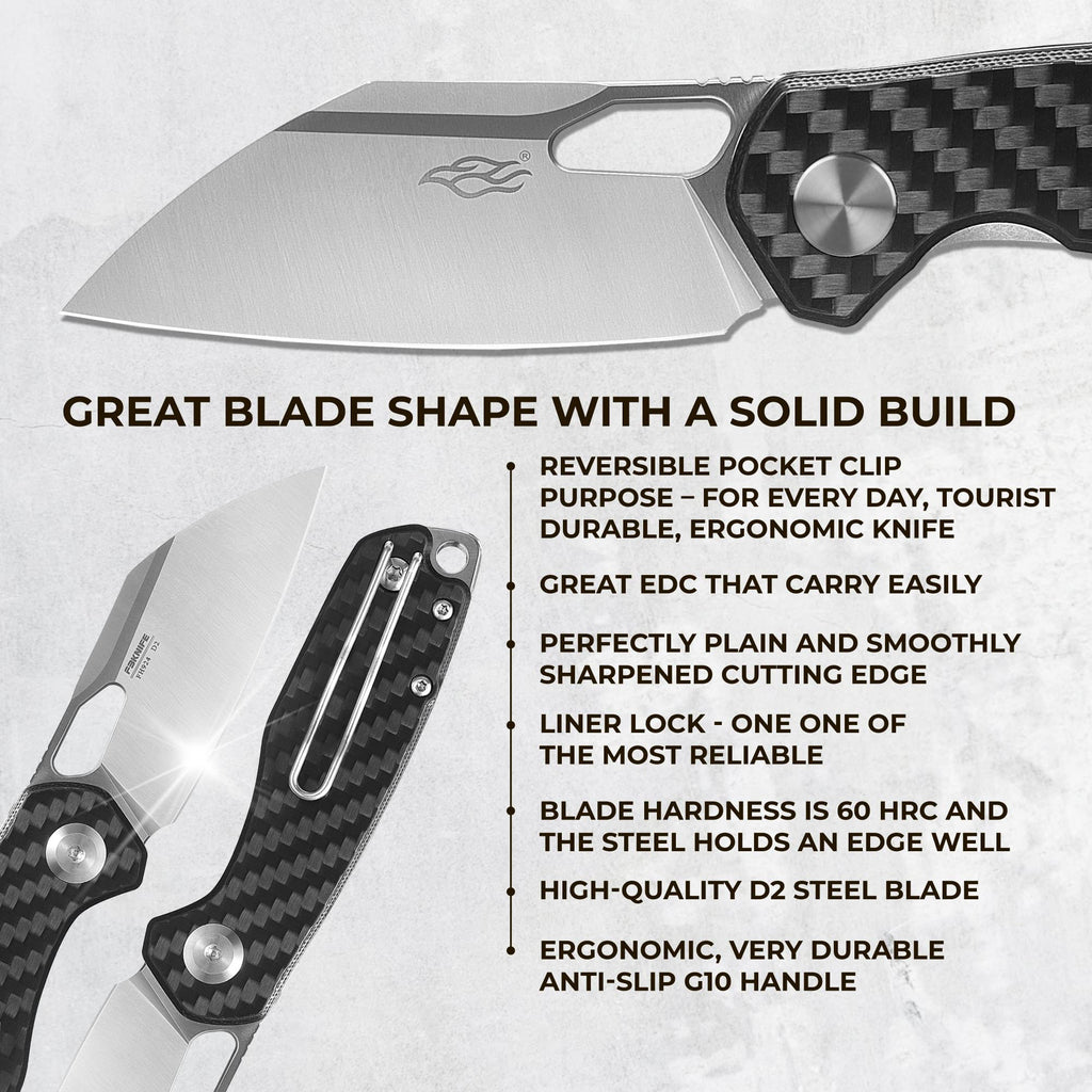 Firebird GANZO FH924-CF Ball Bearing Pocket Folding Knife, view 6