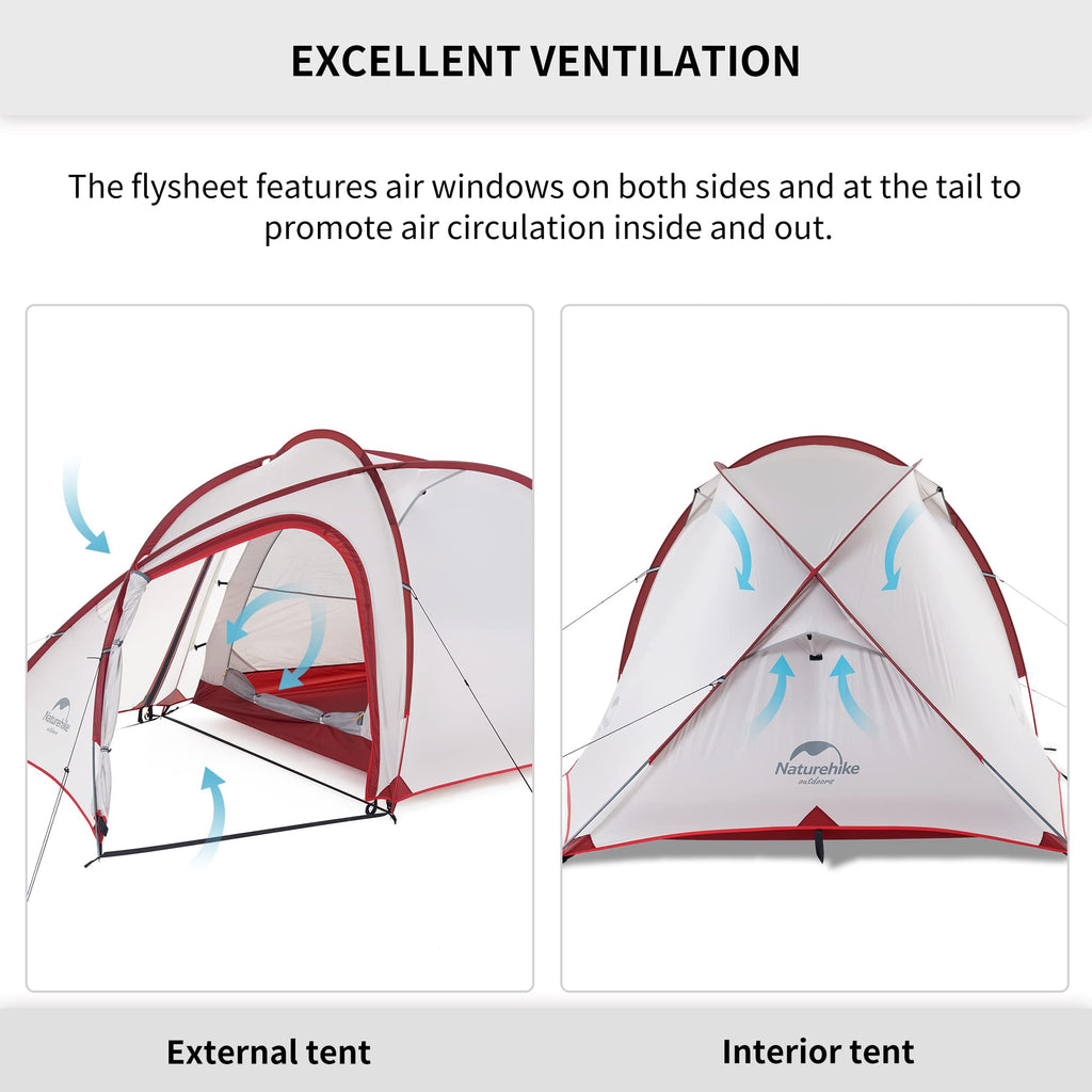 Naturehike Ango Camping Tent,3 Person 4 Person Instant Cabin Tent,Easy Setup Pop, view 6