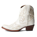 Corral Boots Women's Embroidery & Zipper Ankle Boots | Snip Toe Low Heel Cowhide