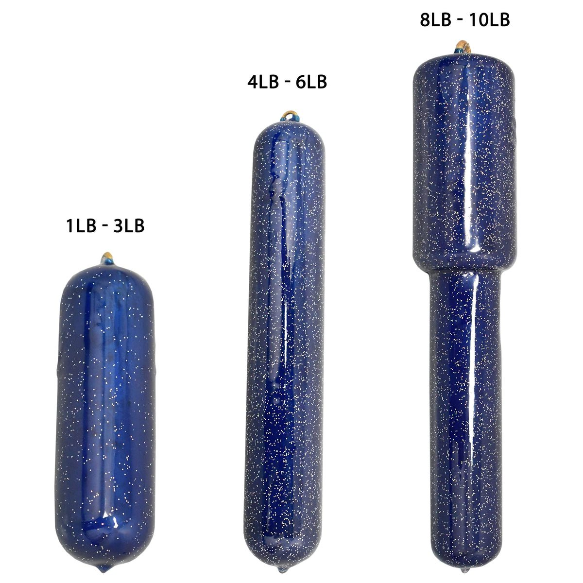 MagBay Lures Deep Drop Weights - Offshore Fishing (5lb (2pcs), Blue Vinyl)